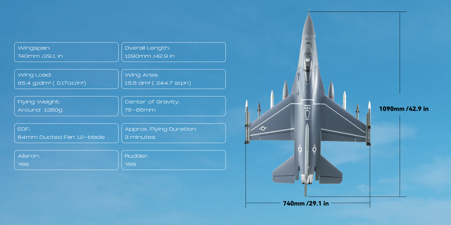 FMS-F-16-Fighting-Falcon-64mm-EDF-Jet-EPO-RC-Flugzeug-Jaumlger-PNP-2021856-10